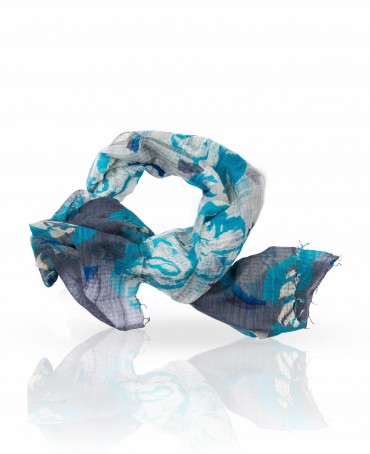 Палантин Женский SW-BIGFL/BLUE.GR